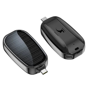 Chaveiro Carregamento Solar Portátil, Mini Powerbank Energia para iPhone, Xiaomi, Samsung